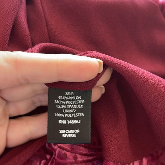 Torrid Burgundy Burnout Velour Blazer Open Cardigan 10/12 Sz 00 - Picture 3 of 3